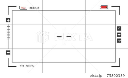 Camera focus screen with viewfinder and setting 75800389