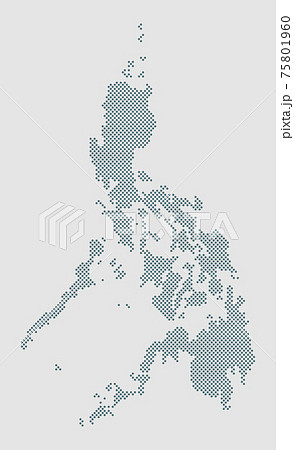 Creative vector country Philippines map made of dots 75801960