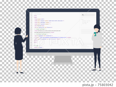 Illustration material for coding programming system development Illustration material for coding programming system development 75803042