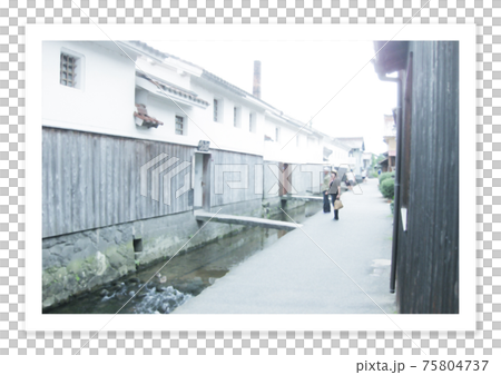 フィルム写真　倉吉　古い街並 75804737