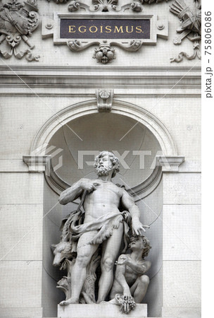 Burgtheater, Vienna, statue shows an allegory of egoism Burgtheater, Vienna, statue shows an allegory of egoism 75806086