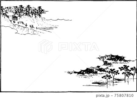 江戸の風景画：桐の植林地 75807810