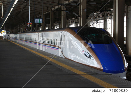 雪国を行く上越新幹線E7系（浦佐駅：限定デザイン車） 75809380