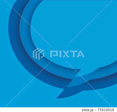 blue blank speech bubble on blue background. vector illustration 75810018