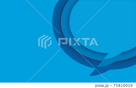 blue blank speech bubble on blue background. vector illustration 75810019