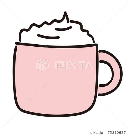 イラスト素材 カップ コップ 飲み物 生クリームのイラスト素材