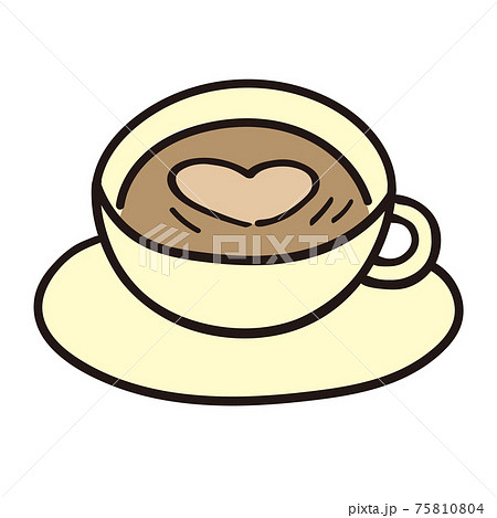 イラスト素材 カフェアート カフェラテ コーヒー カップのイラスト素材 イラスト素材 カフェアート カフェラテ コーヒー カップのイラスト素材