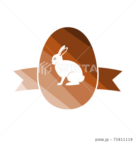 Easter Egg With Ribbon Icon Easter Egg With Ribbon Icon 75811119