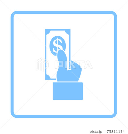 Hand Hold Dollar Banknote Icon 75811154