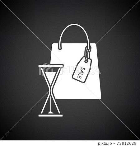 Sale Bag With Hourglass Icon Sale Bag With Hourglass Icon 75812629