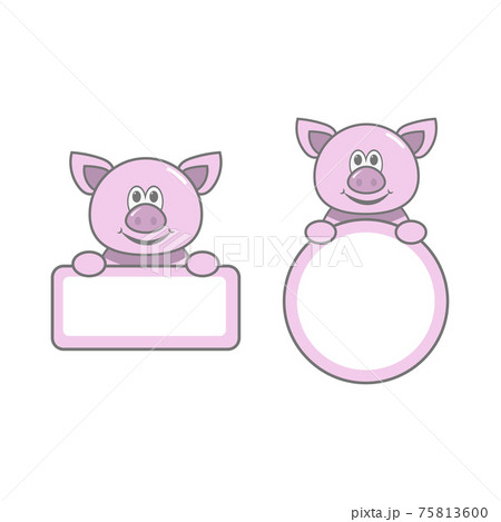 Empty pig frame for photo or text of child Empty pig frame for photo or text of child 75813600