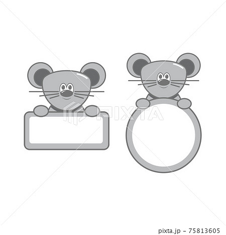 Cute colorful mouse photo frame. Vector design template for greeting gift cards, flayers, posters etc. Cute colorful mouse photo frame. Vector design template for greeting gift cards, flayers, posters etc. 75813605