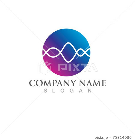 Sound waves vector illustration 75814086
