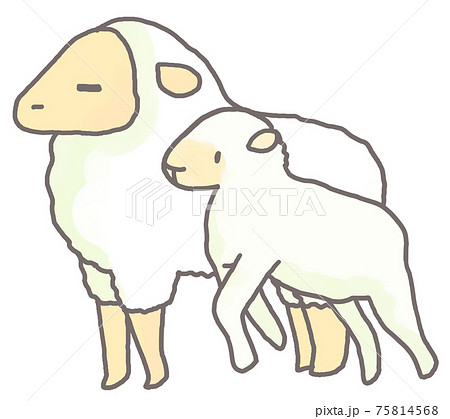 羊の親子のイラスト素材
