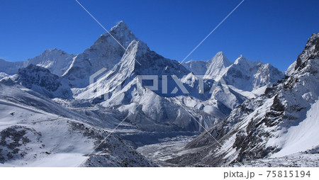 Popular climbing peak Ama Dablam. 75815194