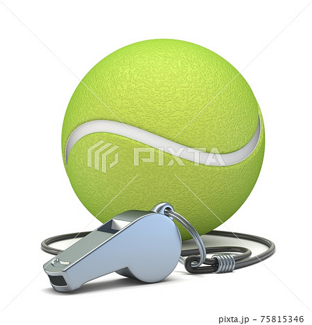 Tennis ball with metal whistle 3D Tennis ball with metal whistle 3D 75815346