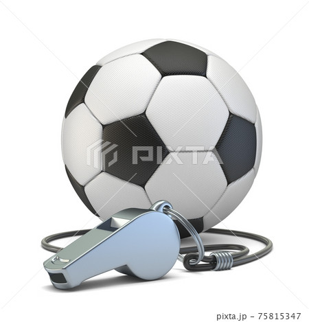 Football Ball With Metal Whistle 3dのイラスト素材