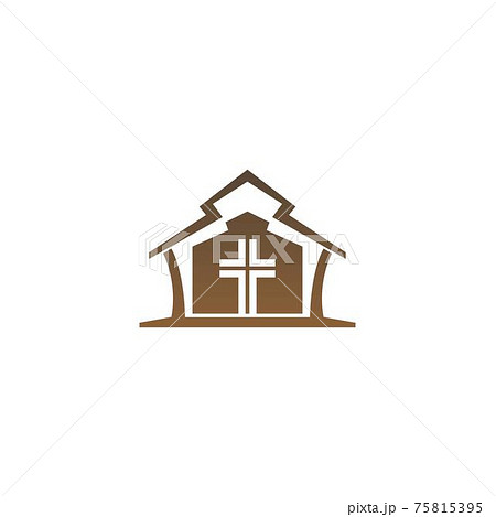 Chruch icon logo sign vector design illustration 75815395
