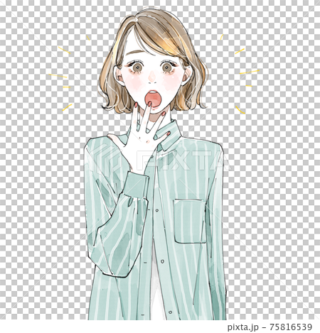 驚く女性 75816539