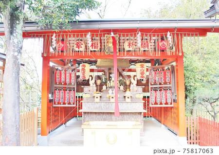 快晴の地主神社境内 75817063