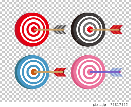 的に矢が当たるイラスト　ベクターイラスト 75817555