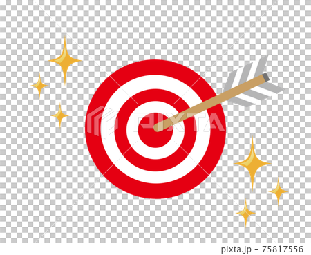 Illustration that hits an arrow 75817556