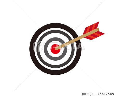 的に矢が当たるイラスト　ベクターイラスト 75817569