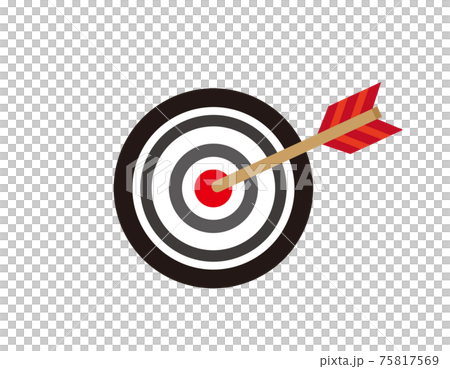 的に矢が当たるイラスト　ベクターイラスト 75817569