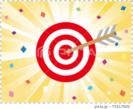 的に矢が当たる　背景画像　ベクターイラスト　 75817600