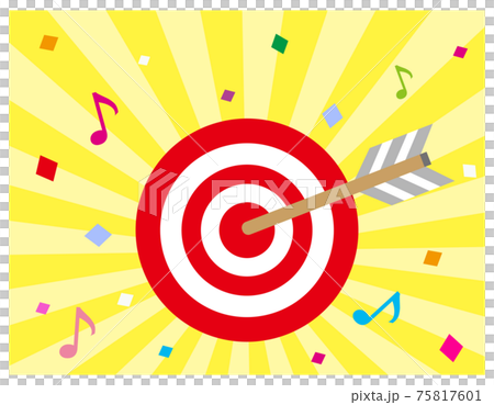 的に矢が当たる　背景画像　ベクターイラスト　 75817601