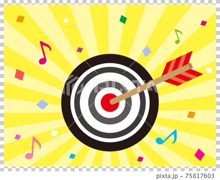 的に矢が当たる　背景画像　ベクターイラスト　 75817603