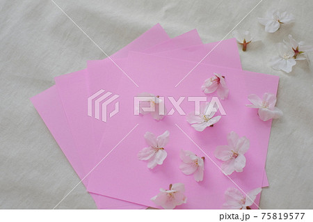 桜色の折り紙　さくら 75819577