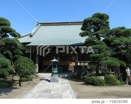 流山市の長流寺（本堂） 75820290