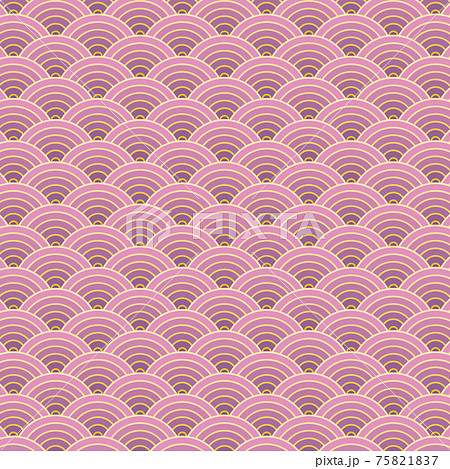 Japanese seamless circles pattern background. Japanese simple rounded background pattern for textile, paper, wrapping, ceramic, web and etc. Purple and pink simple oriental spring ornament design Japanese seamless circles pattern background. Japanese simple rounded background pattern for textile, paper, wrapping, ceramic, web and etc. Purple and pink simple oriental spring ornament design 75821837