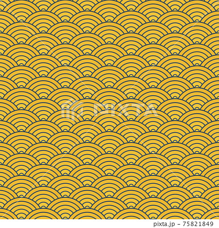Japanese seamless circles pattern background. Japanese simple rounded background pattern for textile, paper, wrapping, ceramic, web and etc. Gold and blue colors. like a lot of coins design pattern. Japanese seamless circles pattern background. Japanese simple rounded background pattern for textile, paper, wrapping, ceramic, web and etc. Gold and blue colors. like a lot of coins design pattern. 75821849