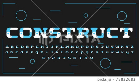 Abstract construct style font 75822683