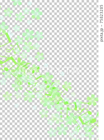 流動的筆記和花背景06 75823285