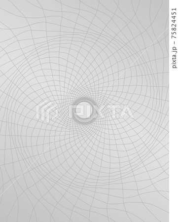 歪んだグリッドのイメージ モノクロのイラスト素材