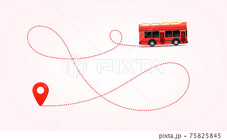 Travel by bus. Summer travel vector illustration 75825845