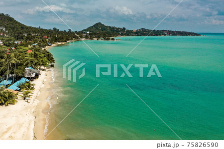 Aerial view of the beach in koh Samui, Thailand, south east Asia 75826590