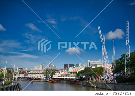 川のある風景 シンガポールリバー 75827818