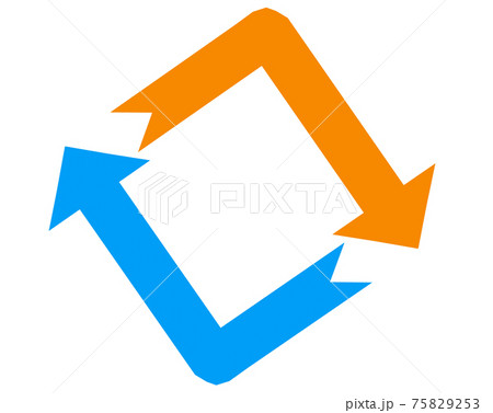 正面から見た繰り返しのアイコン 正面から見た繰り返しのアイコン 75829253