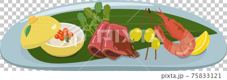 Japanese-style shrimp roast beef 75833121