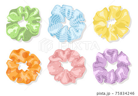 Hair scrunchies. Vector Hair scrunchies. Vector 75834246