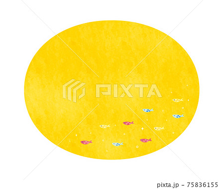 夏の素材21 文字スペース 3文字なしテクのイラスト素材