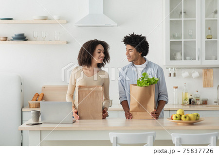 Delivery from grocery store during covid-19 quarantine or shopping in spare time Delivery from grocery store during covid-19 quarantine or shopping in spare time 75837726