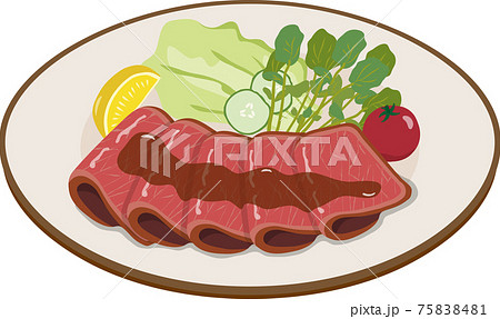 白皿 ローストビーフ 白皿 ローストビーフ 75838481
