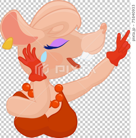 pink laughing fun rat or mouse with red and scarlet beads pink laughing fun rat or mouse with red and scarlet beads 75840933
