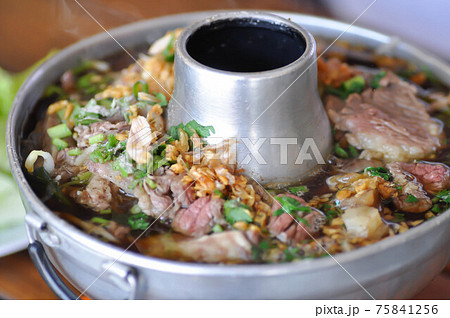meat soup or beef soup or noodles meat soup or beef soup or noodles 75841256