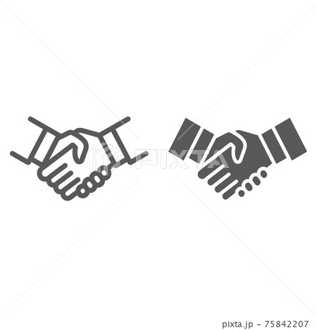 Handshake Line And Glyph Icon Shake And のイラスト素材 Handshake Line And Glyph Icon Shake And のイラスト素材